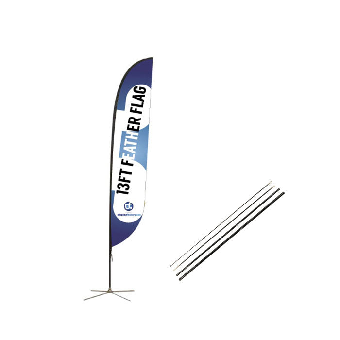 8S2-M 13FT Feather Flag for Advertisement Display