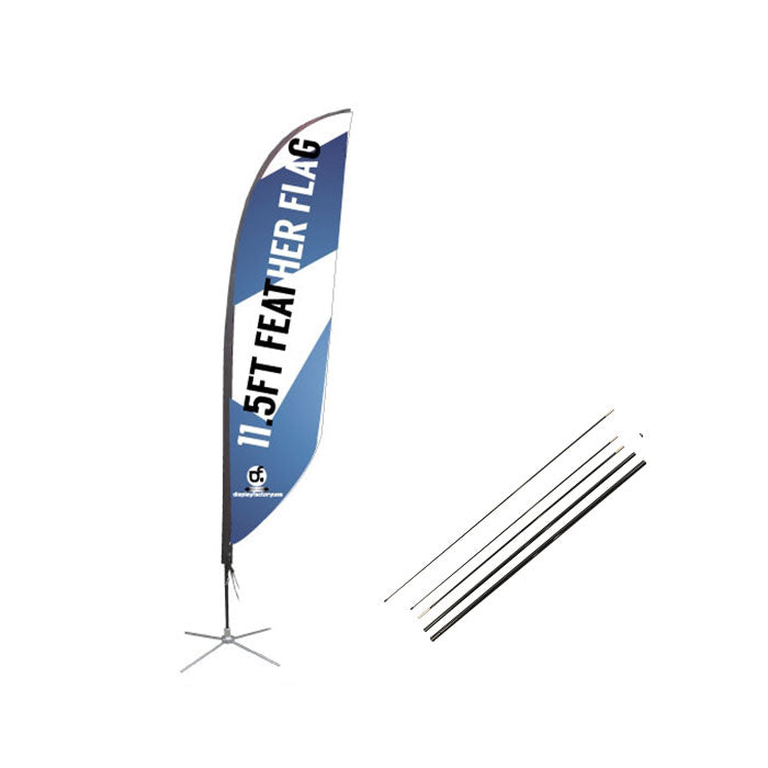 8S2-S 11.5FT Feather Flag for Advertisement Display