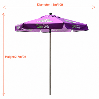 28U-GP4 9FT Hexagon Outdoor Windproof Patio Umbrella for Advertising