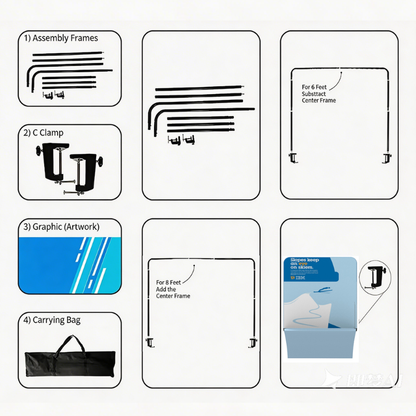 TE-11TT-W Table Top Banner Displays