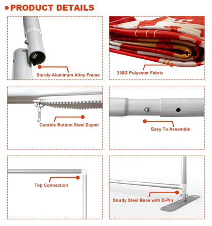 28C-FM10 10*8FT Tension Fabric Display EZ Tube Frame Backdrop Banner Stand