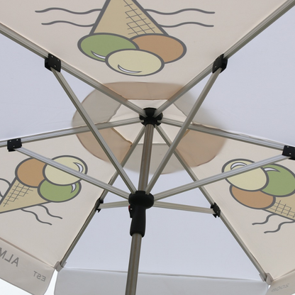 28U-GP2 7.5FT Hexagon Outdoor Portable Beach Umbrella for Advertising