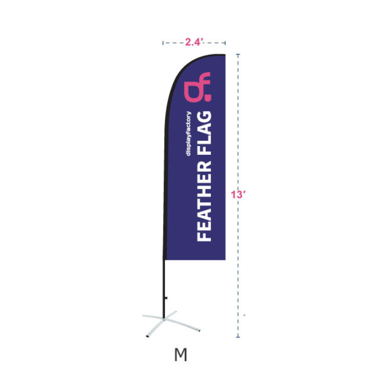 8S2-M 13FT Feather Flag for Advertisement Display