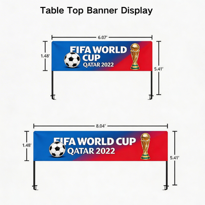 TE-11TT-W Table Top Banner Displays