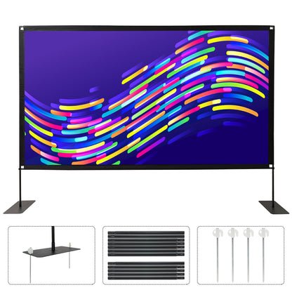 120" 16:9 4K HD Outdoor Projector Screen with Stand