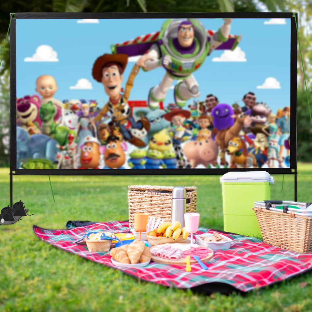 120" 16:9 4K HD Outdoor Projector Screen with Stand