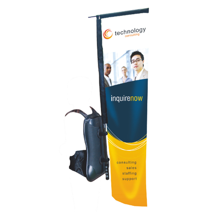 WT-29P-B Human Backpack Block Flag Banner (Block Type)