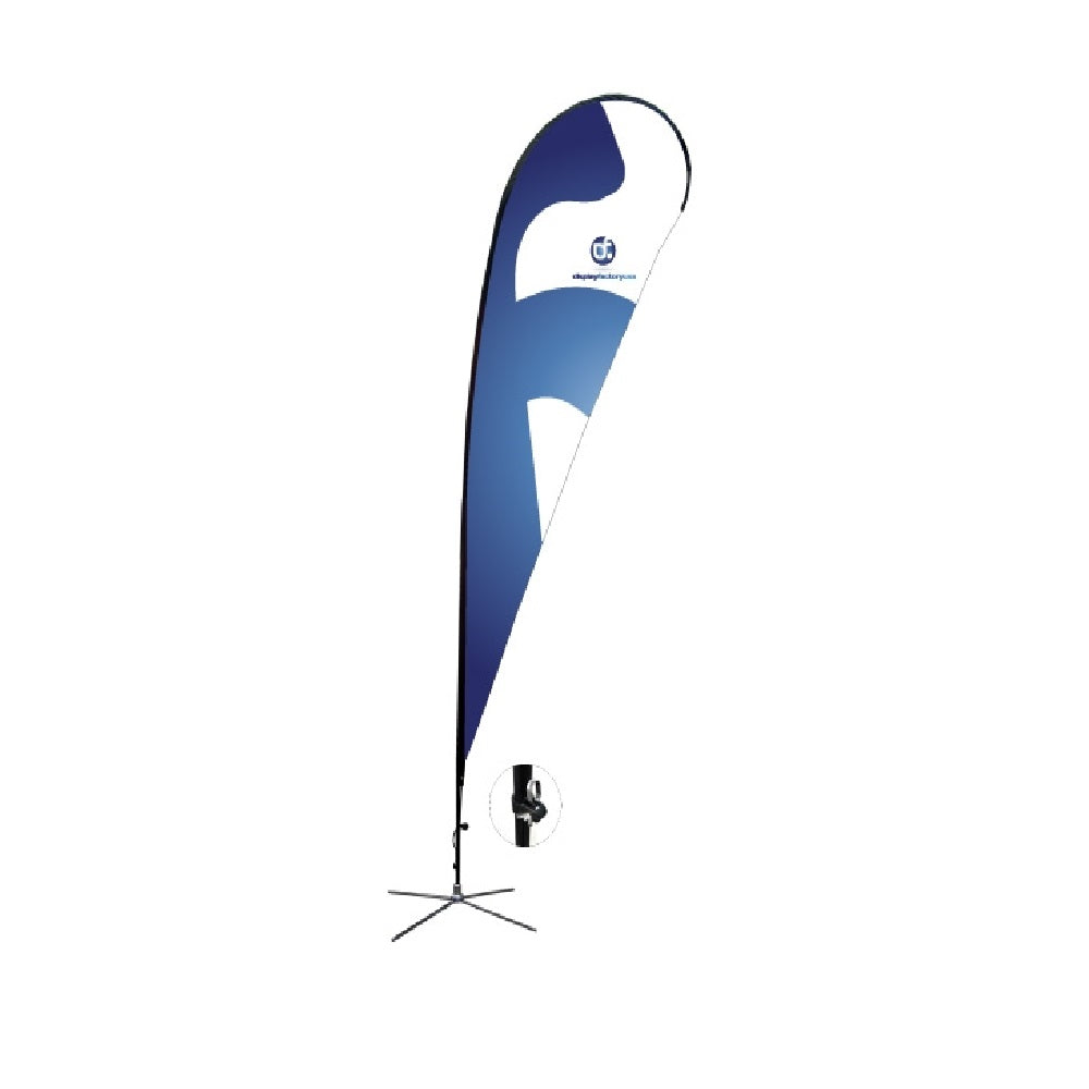8S2-XL 16.5ft Teardrop Flag for Advertisement Display