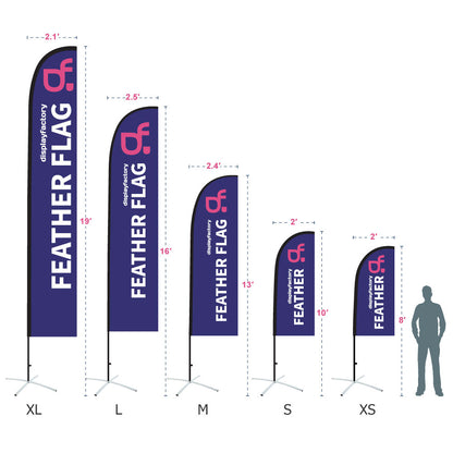 8S2-S 10FT Feather Flag for Advertisement Display