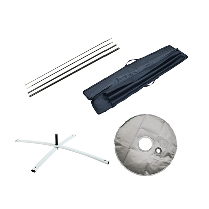 10x10FT Hexagon Aluminum Canopy Tent + Feather Flag Kit