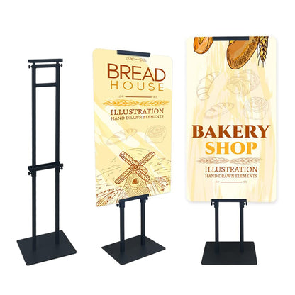 WT-21D 80&quot; Adjustable Height Double -Sided Poster Sign Stand For Display Frame Holder