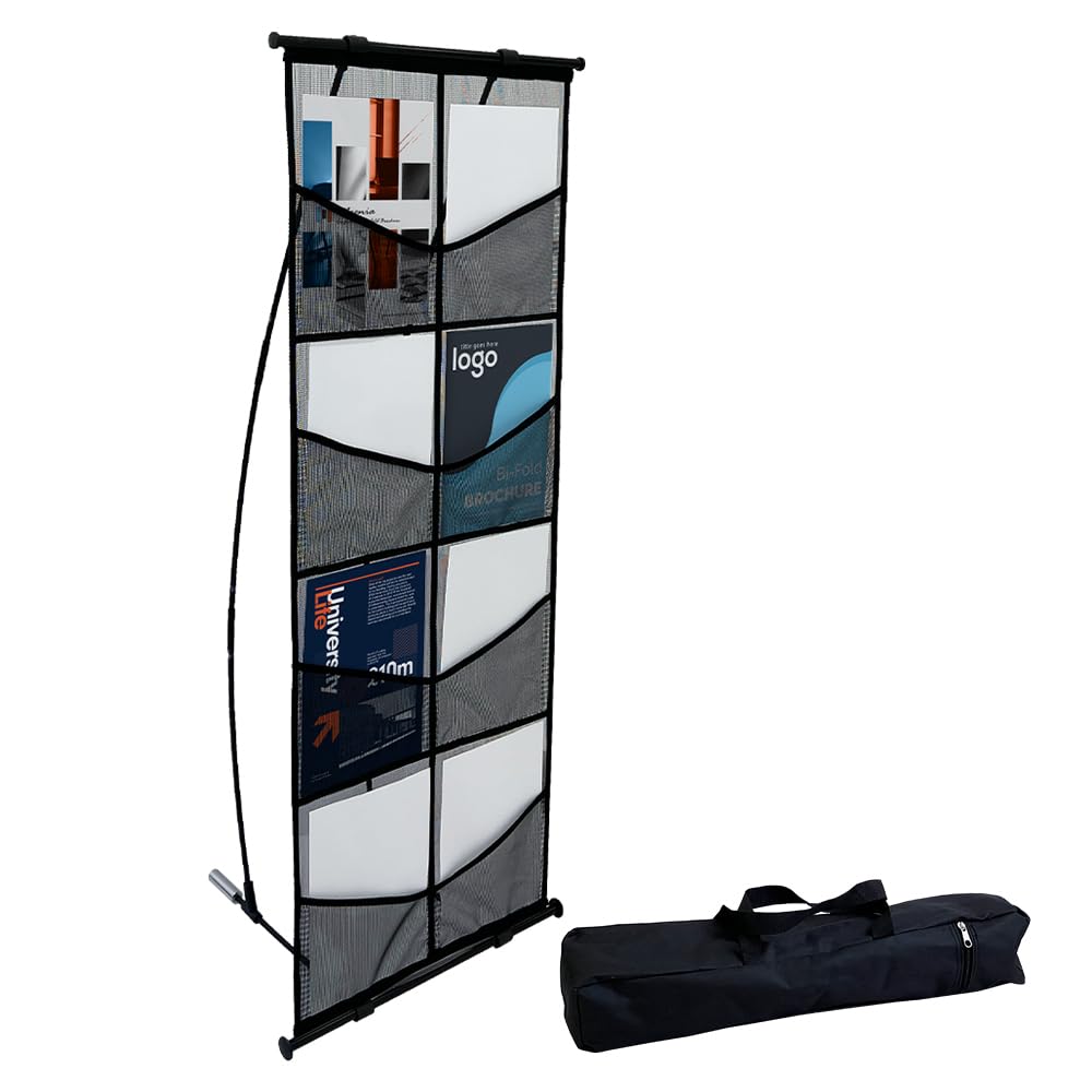 14NA Mesh Literature Brochure Holder With 8 Pockets Display Holder
