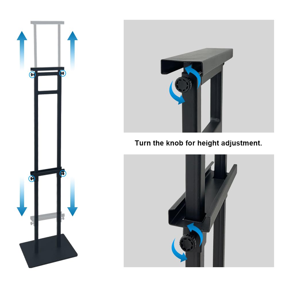 WT-21D 80&quot; Adjustable Height Double -Sided Poster Sign Stand For Display Frame Holder