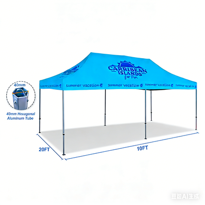 10*20ft Hexagon Aluminum Outdoor Canopy Tent Printing